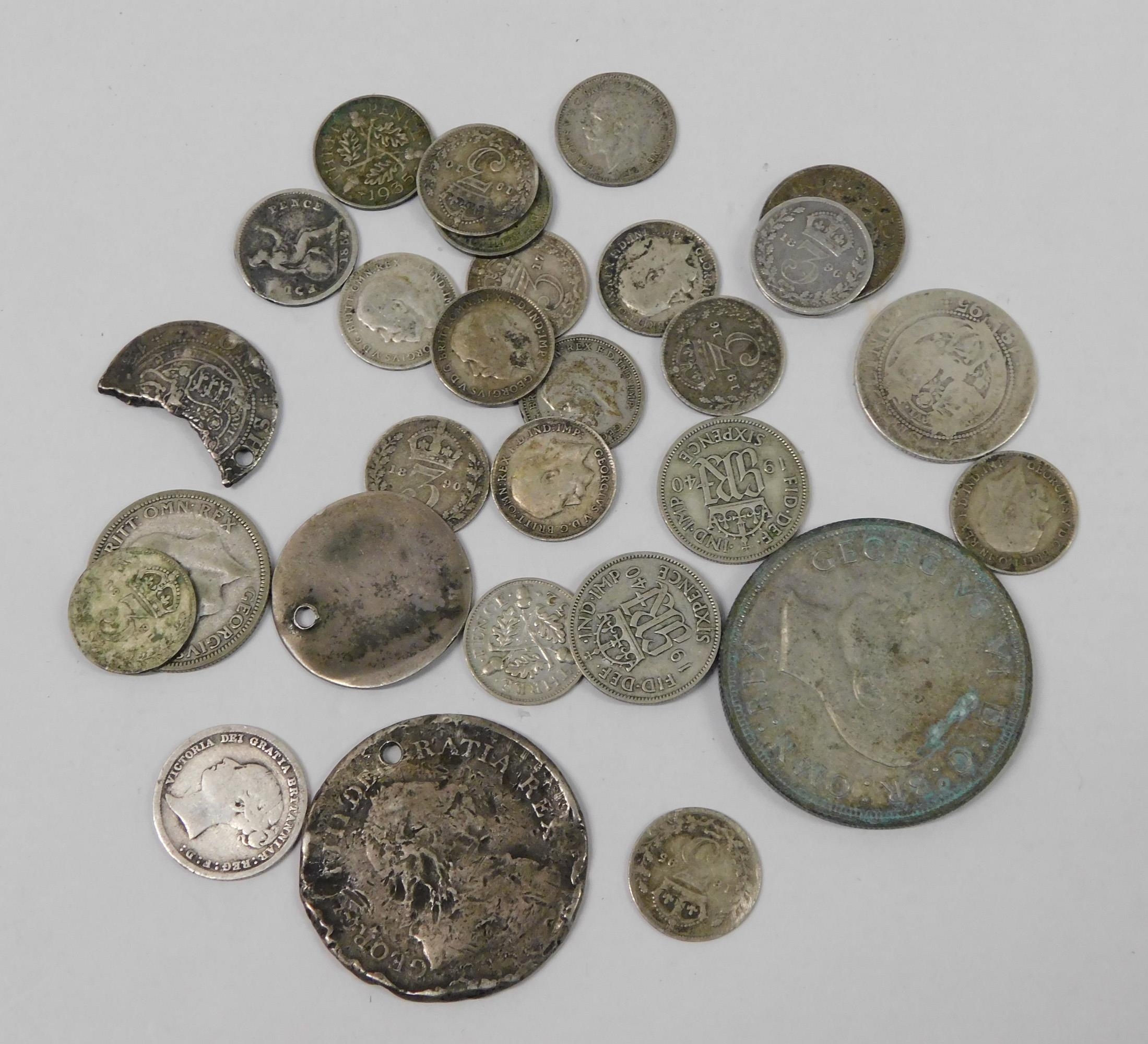 Antique & Vintage/Pre 1947 Silver Coins - Including 1811 Bank Token ...