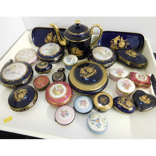 52 - Limoges ceramics - including trinket dishes & teapot