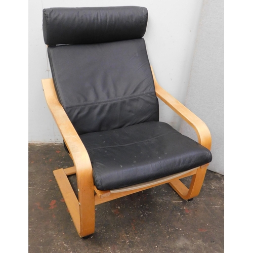 568 - Ikea leatherette easy chair