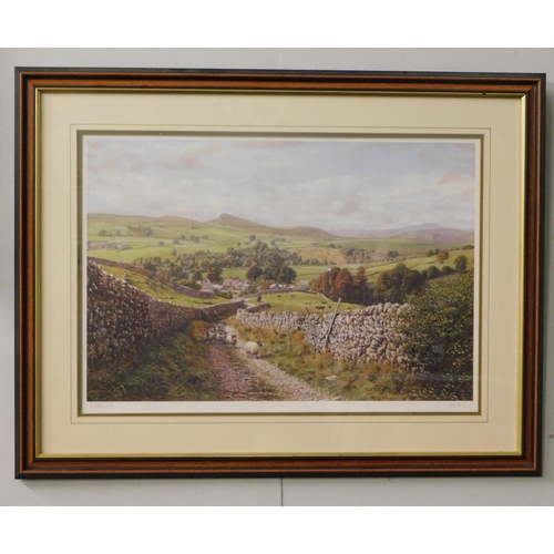 637 - Two framed signed prints by K.Melling - Ribblesdale