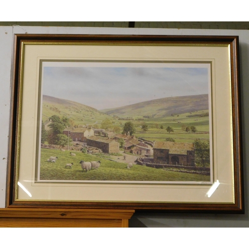 637 - Two framed signed prints by K.Melling - Ribblesdale