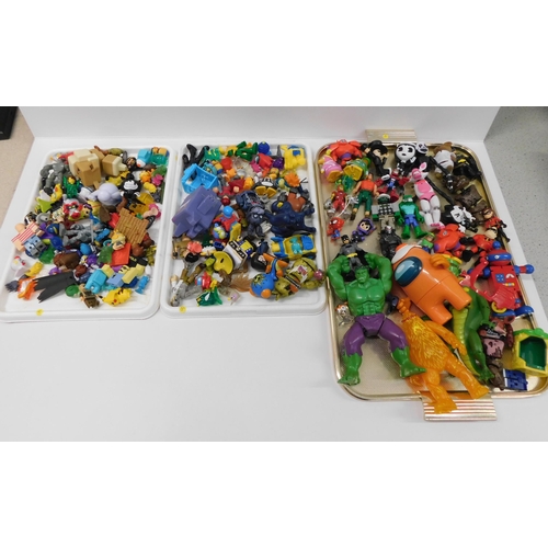 85 - Three/trays of mixed figures - including Freddy Faz Bear/Bendy & the Ink Machine/Pokemon & Marvel