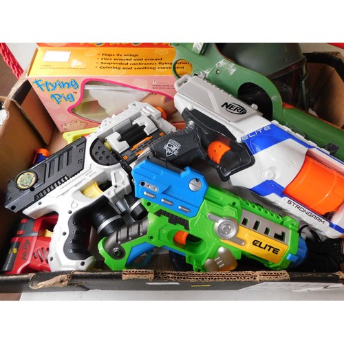 39 - Mixed Toys & items - including Nerf/Mandalorian/Star Wars & Marvel lava lamp...