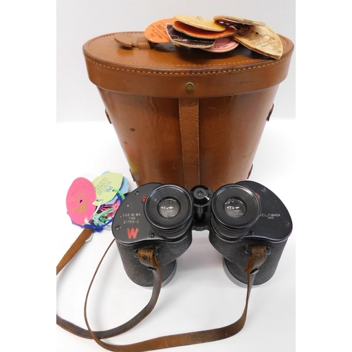 170 - Vintage Canadian - binoculars & leather case