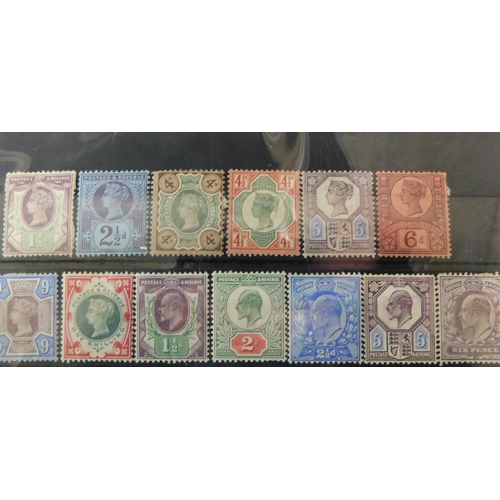 240 - Victorian & Edward VII era - stamps on stock card