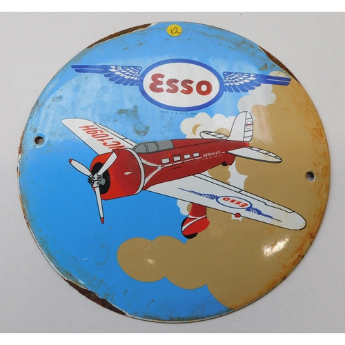 241 - Enamelled - Esso advertising plaque