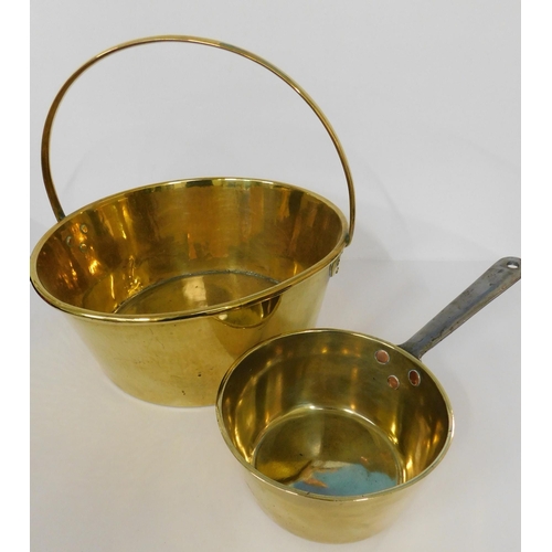42 - Two - brass pans