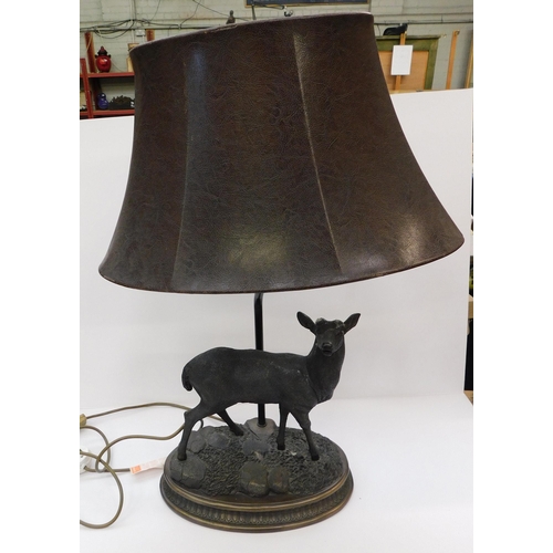 44 - Deer/figural lamp - approx. 26