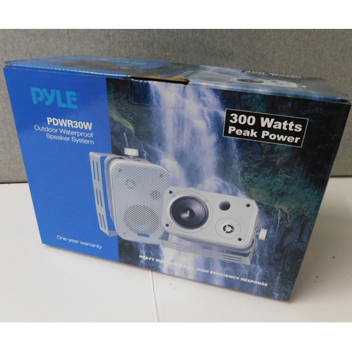 525 - Pyle outdoor waterproof speaker system - new and boxed