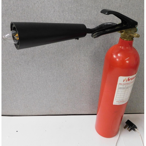 528 - Upcycled fire extinguisher lamp