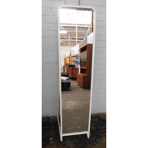 555 - White metal framed dressing mirror