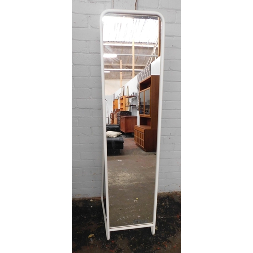 557 - White metal framed dressing mirror