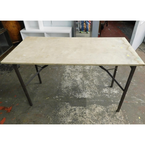 570 - Wooden topped folding table 48