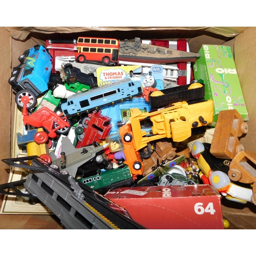 578 - Box of diecasts cars, trains etc.