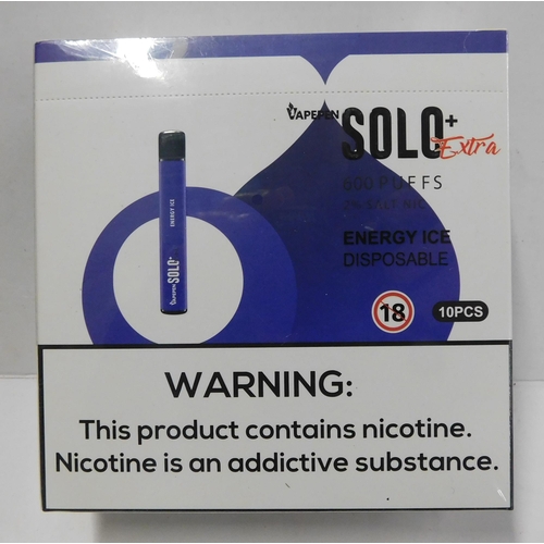 610A - Solo Extra 600 puffs 10 pack vapes - Energy Ice