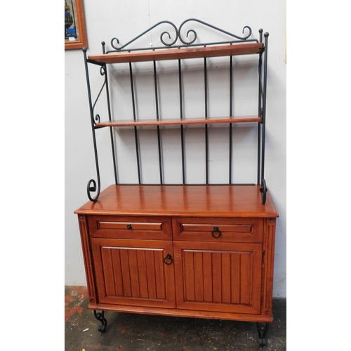 626 - Wrought iron wall display cabinet