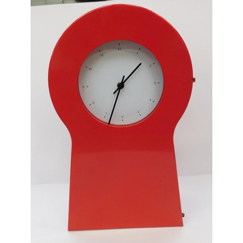 636 - Contemporary free standing clock approx. 18