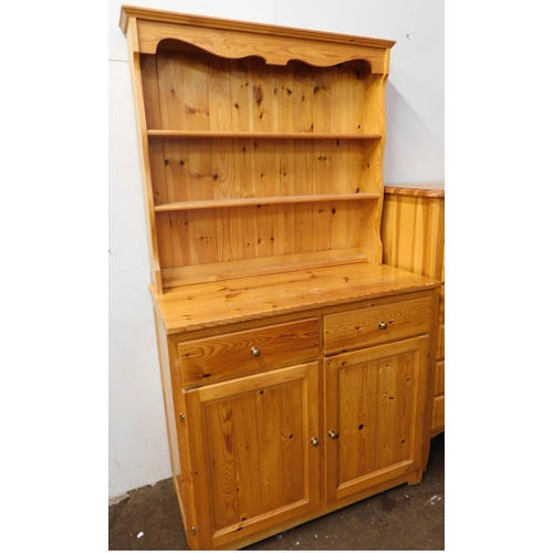 638 - Pine two door/two drawer dresser