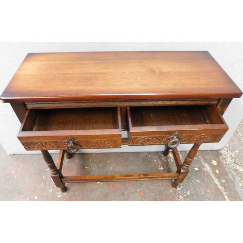 729A - Priory style hall table with two drawers