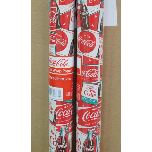 754A - Box of Coca Cola wrapping paper rolls