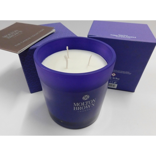 780 - New and boxed three wick Molton Brown candle - 
Ylang Ylang