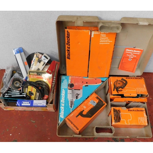 811 - Collection of Black and Decker tools etc