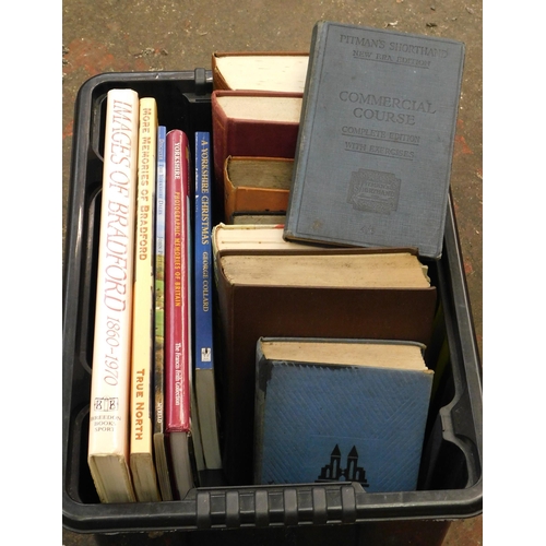 818 - Box of vintage books and Bradford related books