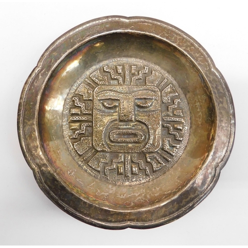 99 - Aztec 900 silver - plate approx. 6 1/2