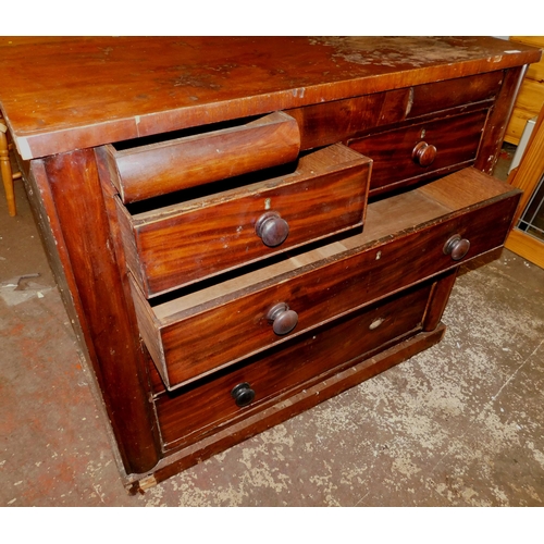 501 - Vintage two over three chest of drawers