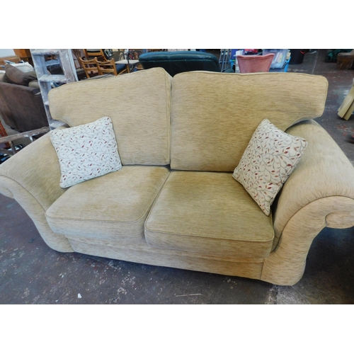 512 - Large two seater sofa, arm chair and pouffe