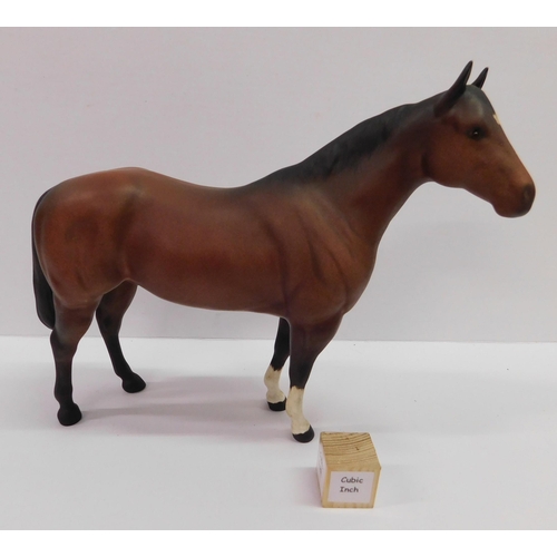 63 - Beswick - Quarter Horse/No 2186 matt brown - standing 21cm/no damage