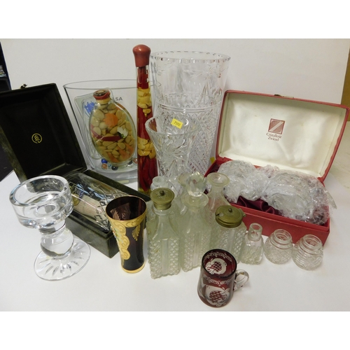 12 - Box of assorted glass incl. Edinburgh crystal