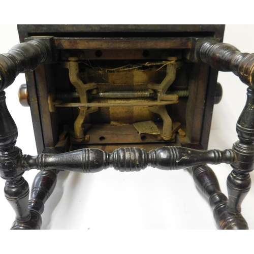 120 - Victorian adjustable piano stool