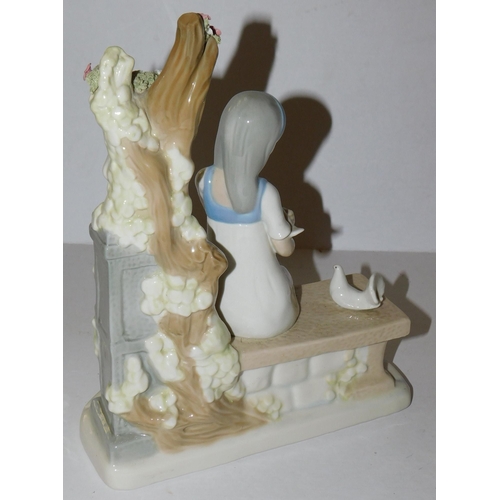 125 - Girl with doves figurine by Torralba