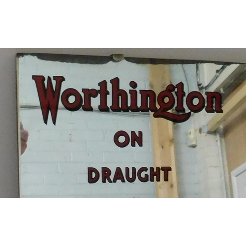 211 - Worthington on Draught mirror approx. 17