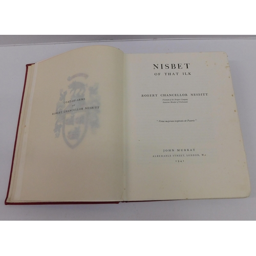 144 - Robert Nesbitt - Nisbet of that ilk/hardback 1st edition