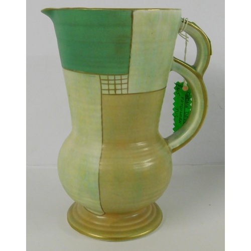 296 - Crown Devon - Art Deco patchwork jug/no damage