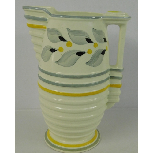 312 - Art Deco/Burleigh ware jug - repaired