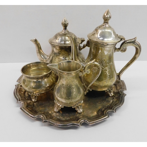 342 - Silver plate - tea service