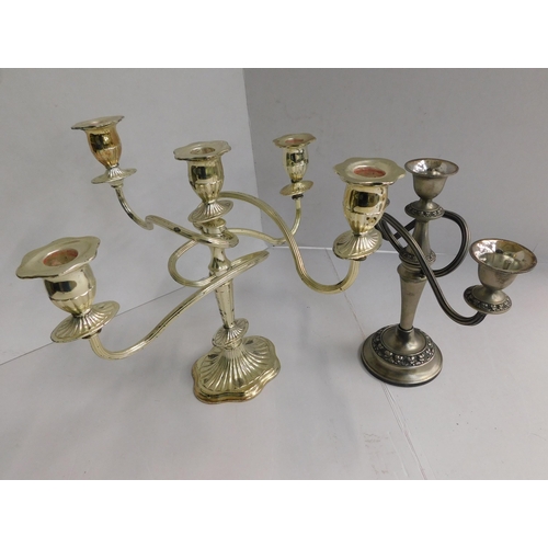 531 - Two plated candelabra