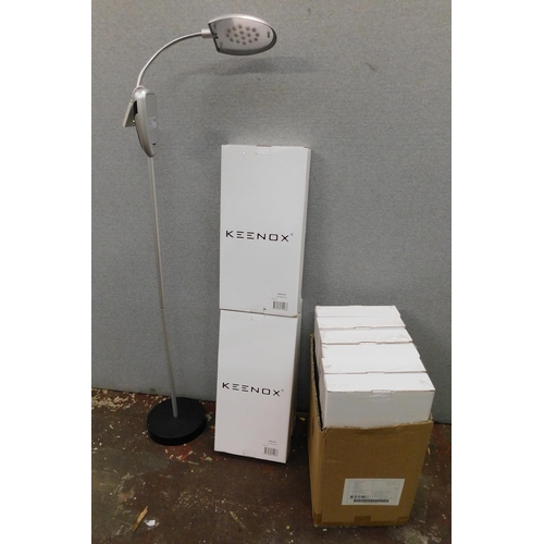 539 - 10 New (nine boxed & one loose) Keenox floor lamps - battery powered