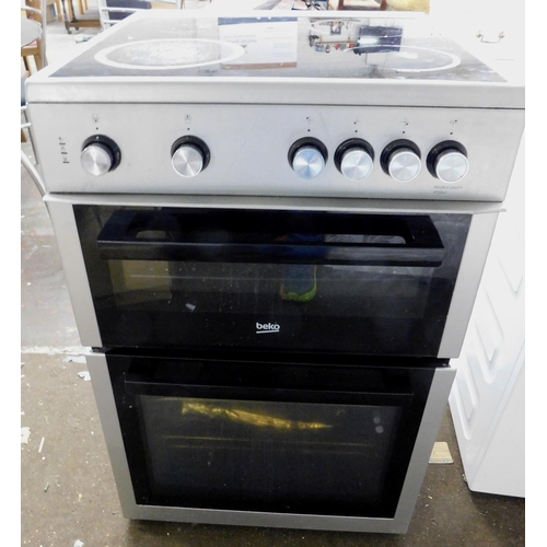 545 - Beko electric oven with induction hob W/O