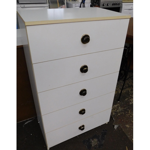 545A - Five drawer chest of drawers