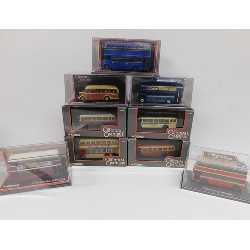 57 - Nine - Corgi/OOC - 1:76 die cast model buses