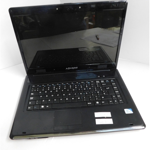 580 - Advent laptop - no charger, unchecked