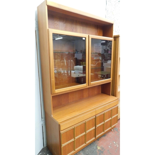 611 - Mid-century McIntosh teak sideboard with glass display top