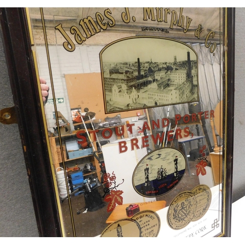 627 - James Murphy & Co. Stout and Porter brewers vintage advertising mirror approx. 20