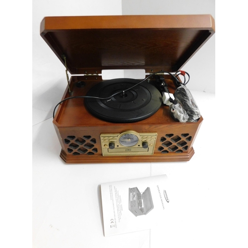 690 - Zennox model D3939 turntable with CD player, cassette and radio - unchecked