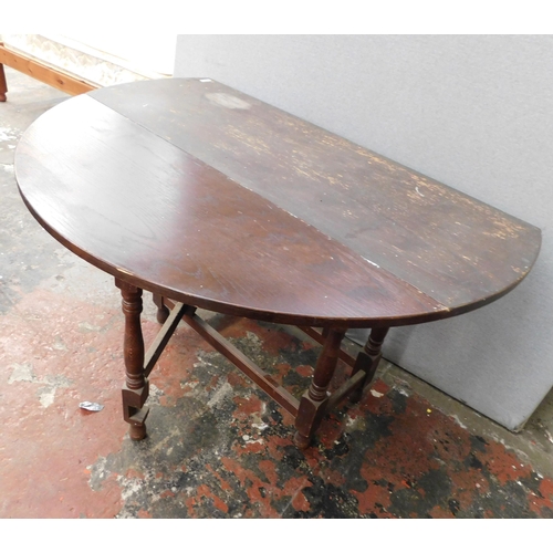 803 - Large vintage drop leaf table approx. 47