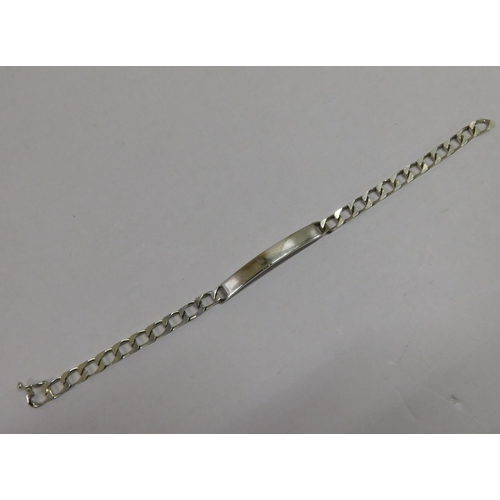 96A - Silver curb chain - ID bracelet